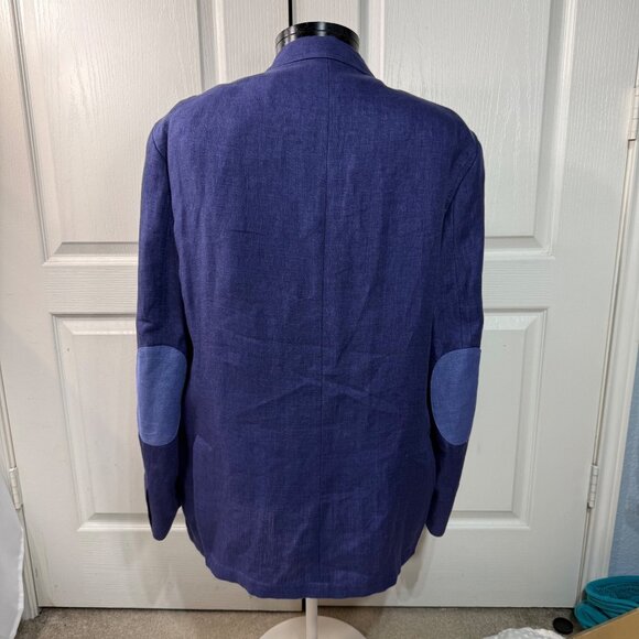 NWT Cremieux Classics Linen Sportcoat Blazer Jacket MENS Size XL Elbow Patches - Picture 13 of 14